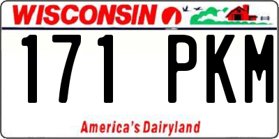 WI license plate 171PKM