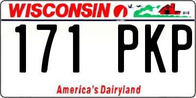 WI license plate 171PKP