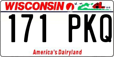 WI license plate 171PKQ