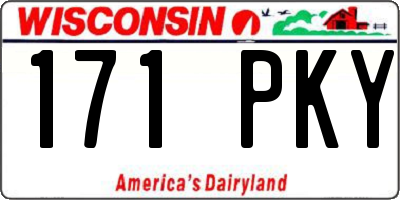 WI license plate 171PKY