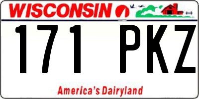 WI license plate 171PKZ