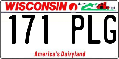 WI license plate 171PLG