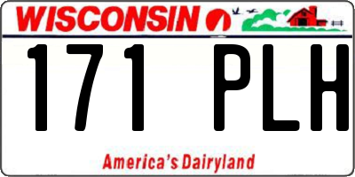 WI license plate 171PLH