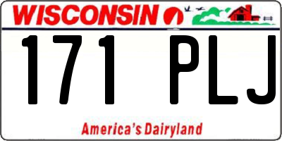 WI license plate 171PLJ