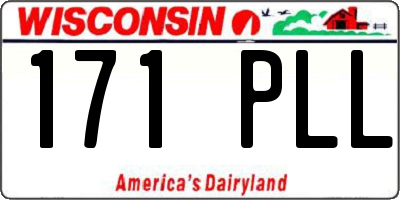 WI license plate 171PLL