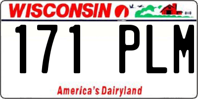 WI license plate 171PLM
