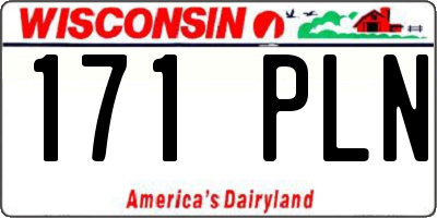 WI license plate 171PLN
