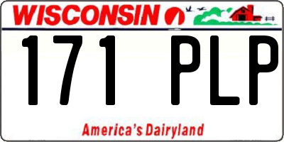 WI license plate 171PLP
