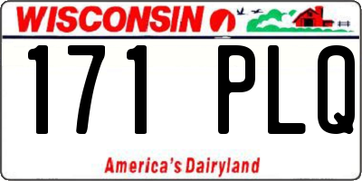 WI license plate 171PLQ