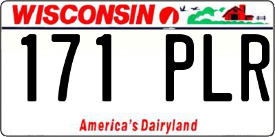 WI license plate 171PLR