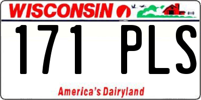 WI license plate 171PLS