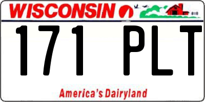 WI license plate 171PLT