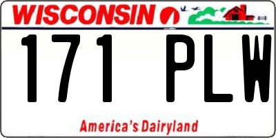 WI license plate 171PLW