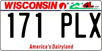 WI license plate 171PLX