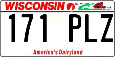 WI license plate 171PLZ