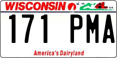 WI license plate 171PMA