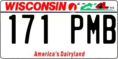 WI license plate 171PMB