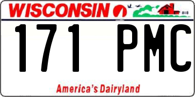 WI license plate 171PMC