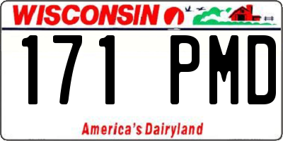 WI license plate 171PMD