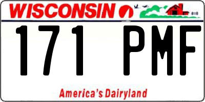 WI license plate 171PMF