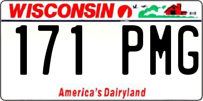 WI license plate 171PMG