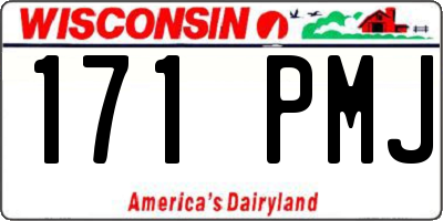 WI license plate 171PMJ