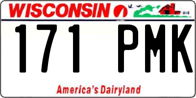WI license plate 171PMK