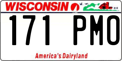 WI license plate 171PMO