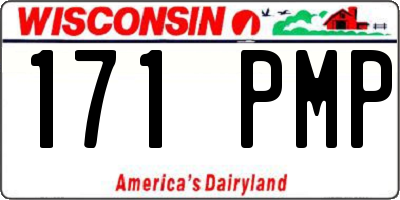 WI license plate 171PMP