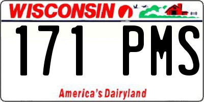 WI license plate 171PMS