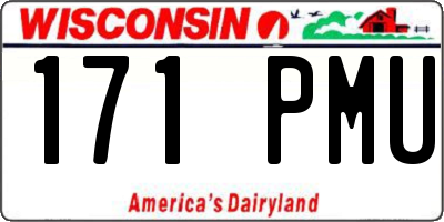 WI license plate 171PMU