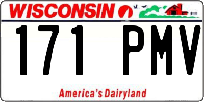 WI license plate 171PMV