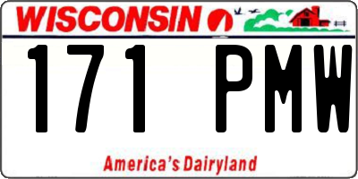 WI license plate 171PMW