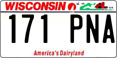 WI license plate 171PNA