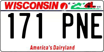 WI license plate 171PNE