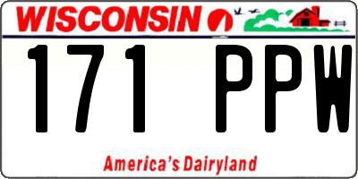WI license plate 171PPW