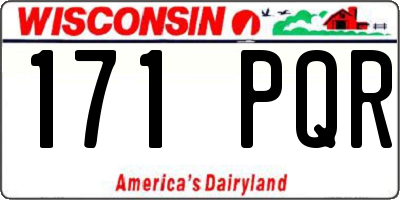 WI license plate 171PQR