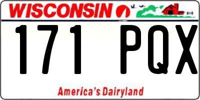 WI license plate 171PQX