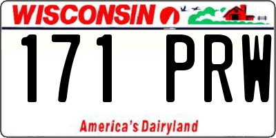 WI license plate 171PRW
