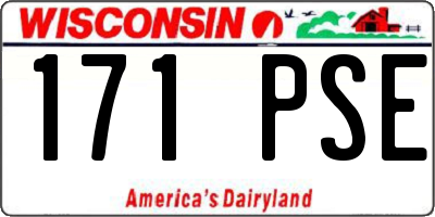 WI license plate 171PSE