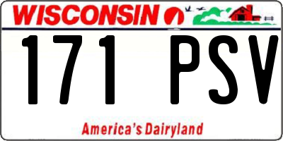 WI license plate 171PSV