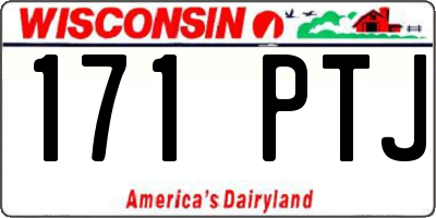 WI license plate 171PTJ