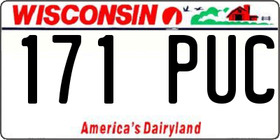 WI license plate 171PUC