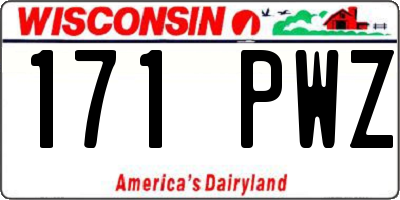 WI license plate 171PWZ