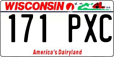 WI license plate 171PXC