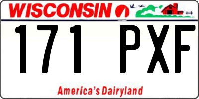 WI license plate 171PXF