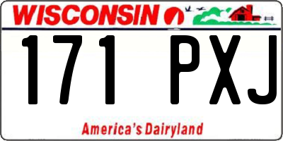 WI license plate 171PXJ
