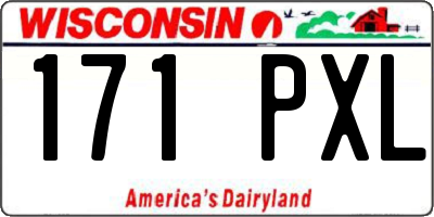 WI license plate 171PXL