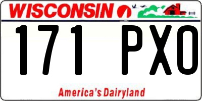 WI license plate 171PXO