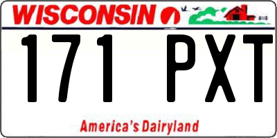 WI license plate 171PXT